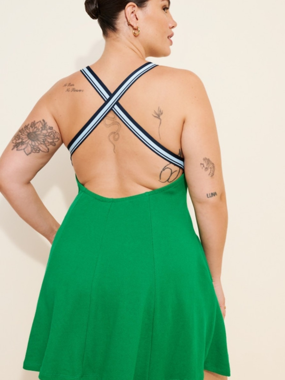 Daily Practice Crossback Swing Mini Dress 2X - Picture 2 of 6